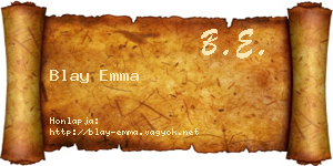 Blay Emma névjegykártya